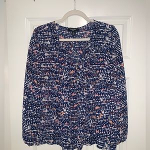 Multi colored button up blouse